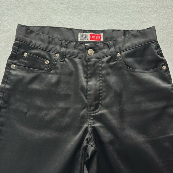 Arizona Jeans Black Satin Flare Casual Dress Party Pants Y2K Women Sz 5 - Picture 4 of 7